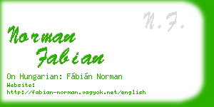 norman fabian business card
